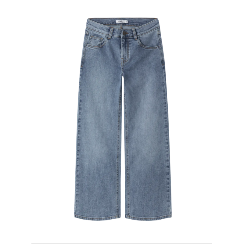 NAME IT KIDS Rose brede jeans - Medium Blue Denim