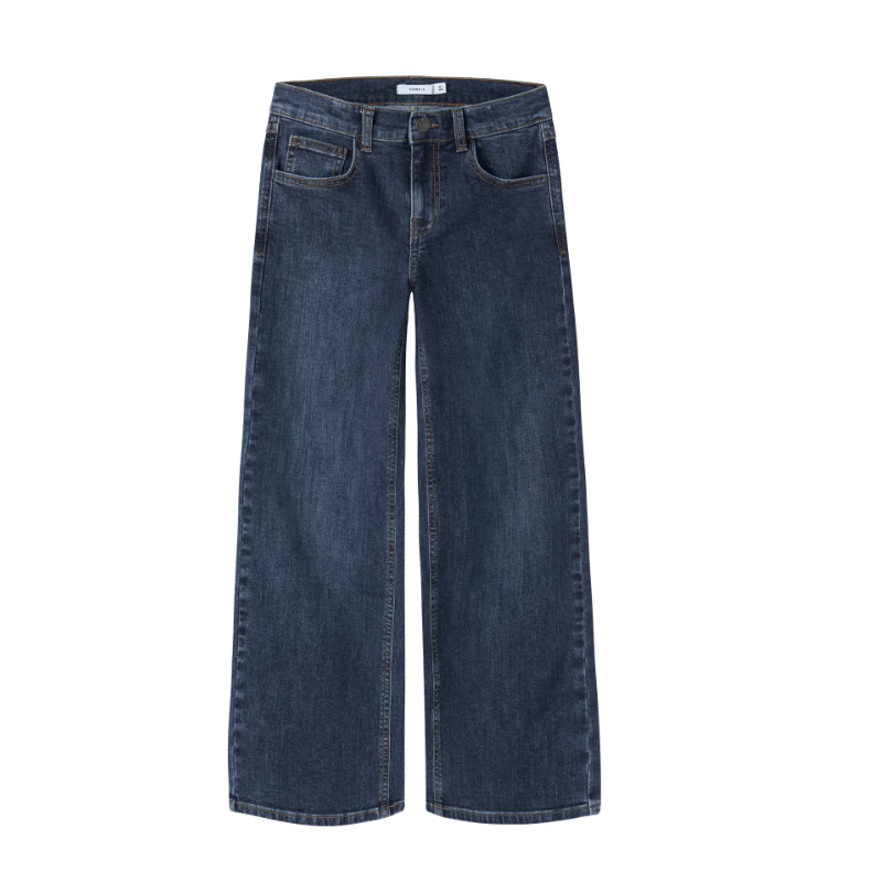 NAME IT KIDS Rose brede jeans - Dark Blue Denim
