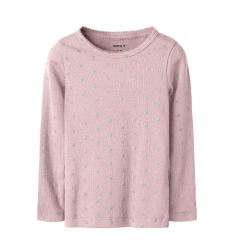 NAME IT Mini Lona langærmet x-slim top - Violet Ice