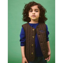 NAME IT Mini Leon quilted vest - Chocolate Brown