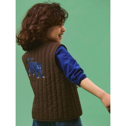 NAME IT Mini Leon quilted vest - Chocolate Brown