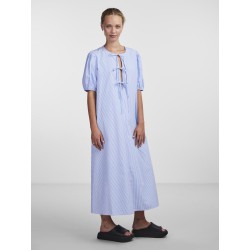 PIECES Cholly 2/4 ærme maxi binde kjole - Cornflower Blue