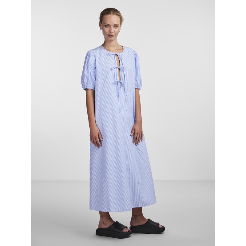 PIECES Cholly 2/4 ærme maxi binde kjole - Cornflower Blue