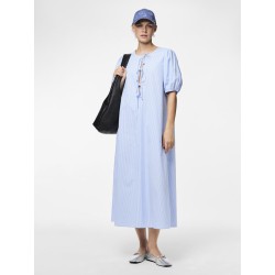 PIECES Cholly 2/4 ærme maxi binde kjole - Cornflower Blue