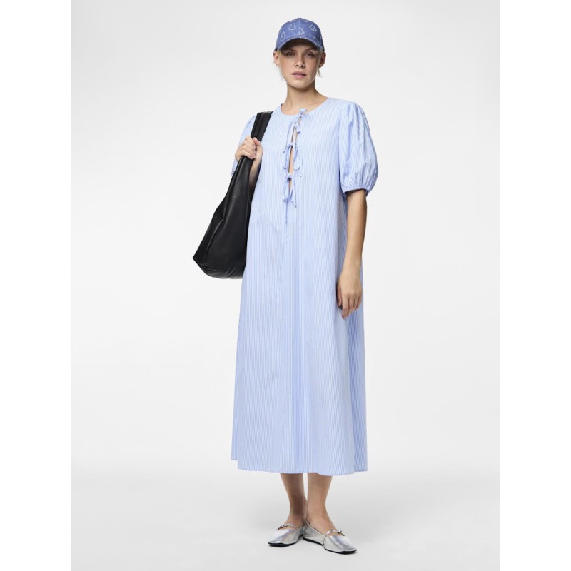 PIECES Cholly 2/4 ærme maxi binde kjole - Cornflower Blue
