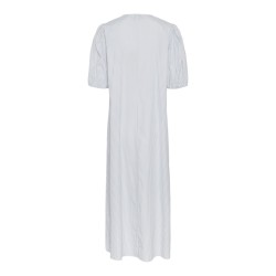 PIECES Cholly 2/4 ærme maxi binde kjole - Faded denim
