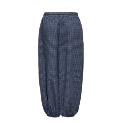 JDY Peggy mellemtaljet ternet ballon bukser - Navy Blazer