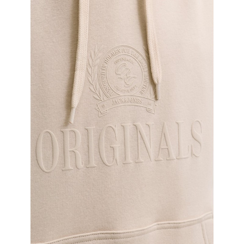 JACK & JONES Frederiksberg monogram sweat hoodie - Feather Gray