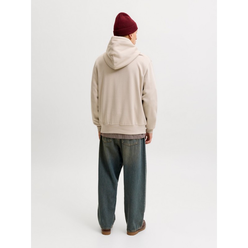 JACK & JONES Frederiksberg monogram sweat hoodie - Feather Gray