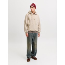 JACK & JONES Frederiksberg monogram sweat hoodie - Feather Gray