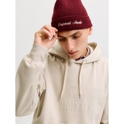 JACK & JONES Frederiksberg monogram sweat hoodie - Feather Gray