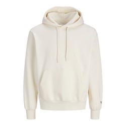 JACK & JONES Frederiksberg monogram sweat hoodie - Whisper White