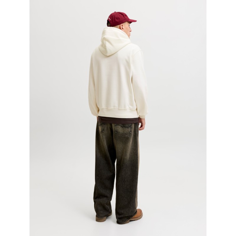JACK & JONES Frederiksberg monogram sweat hoodie - Whisper White
