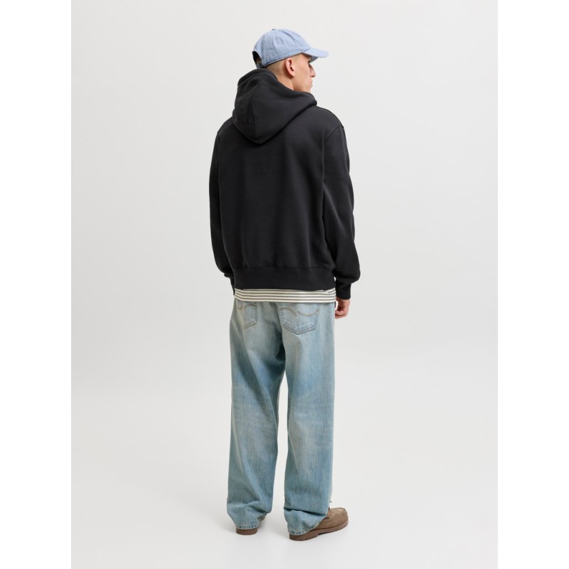 JACK & JONES Frederiksberg monogram sweat hoodie - Sort