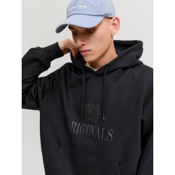 JACK & JONES Frederiksberg monogram sweat hoodie - Sort