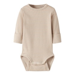NAME IT Baby Berro langærmet body - Antique White