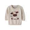 NAME IT BABY Ligan langærmet strik - Peyote Melange