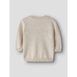 NAME IT BABY Ligan langærmet strik - Peyote Melange