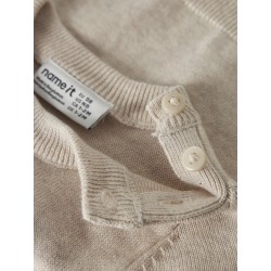 NAME IT BABY Ligan langærmet strik - Peyote Melange