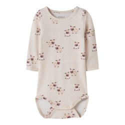NAME IT Baby Lois langærmet bodystocking - Peyote Melange