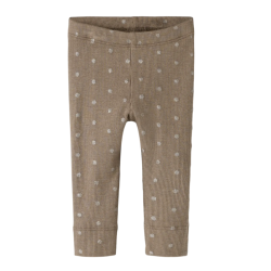 NAME IT Baby Lona x-slim leggings - Taupe Gray