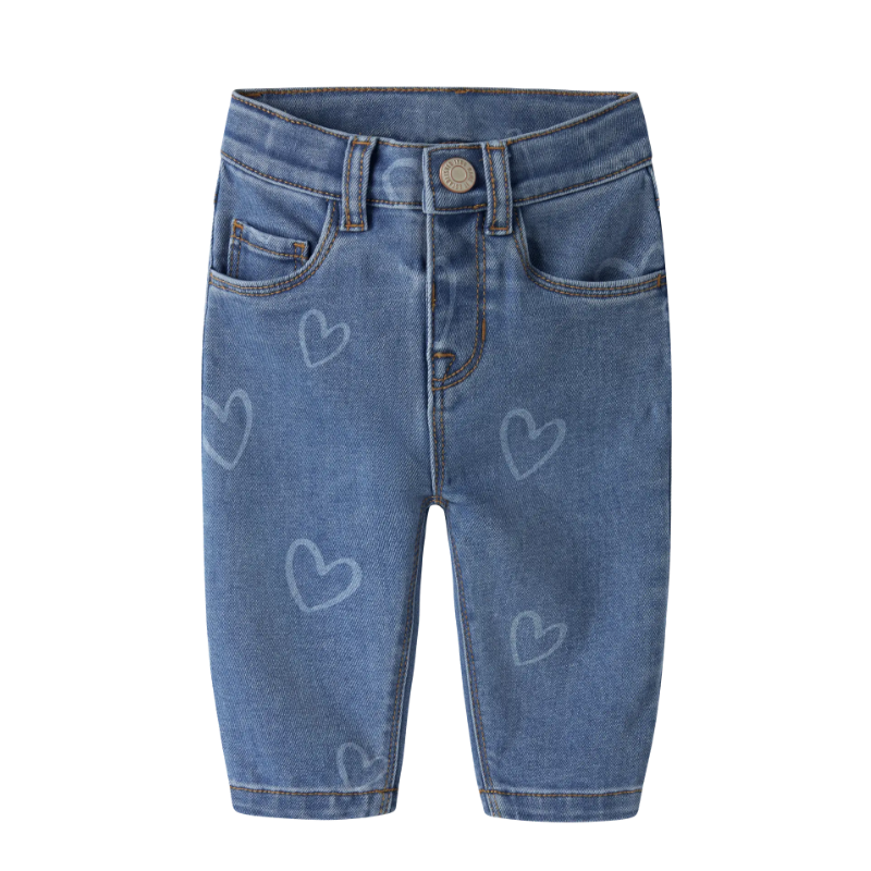 NAME IT Baby Rose mom jeans - Medium Blue Denim HEART