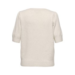 ONLY CARMAKOMA Rica 2/4 strik Top - Birch Melange
