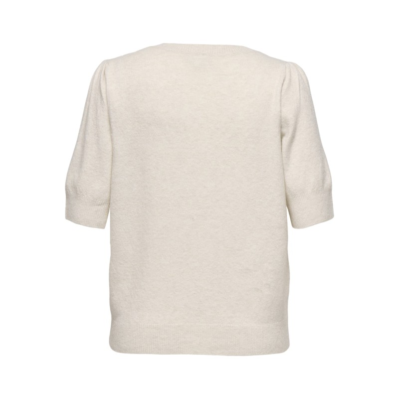 ONLY CARMAKOMA Rica 2/4 strik Top - Birch Melange