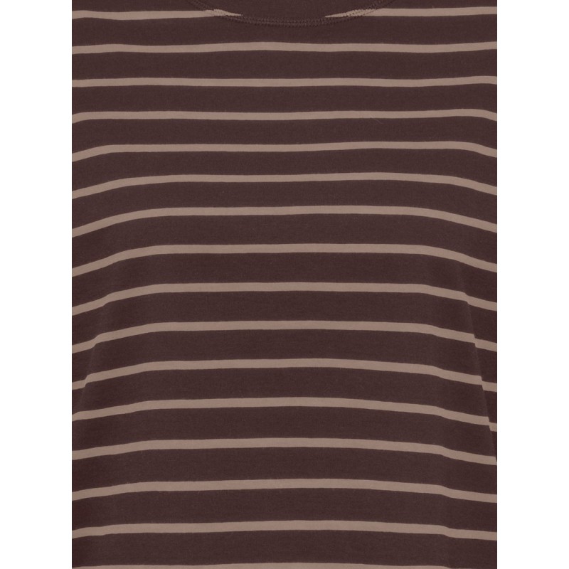 ONLY Happy langærmet stribet t-shirt - Coffee Bean TAUPE GRAY