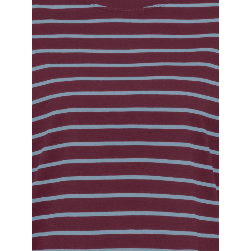 ONLY Happy langærmet stribet t-shirt - Fig DUSTY BLUE