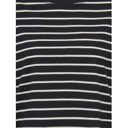 ONLY Happy langærmet stribet t-shirt - Sort CLOUD DANCER