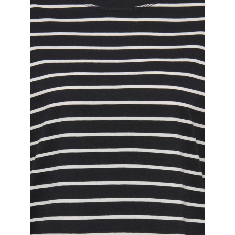 ONLY Happy langærmet stribet t-shirt - Sort CLOUD DANCER