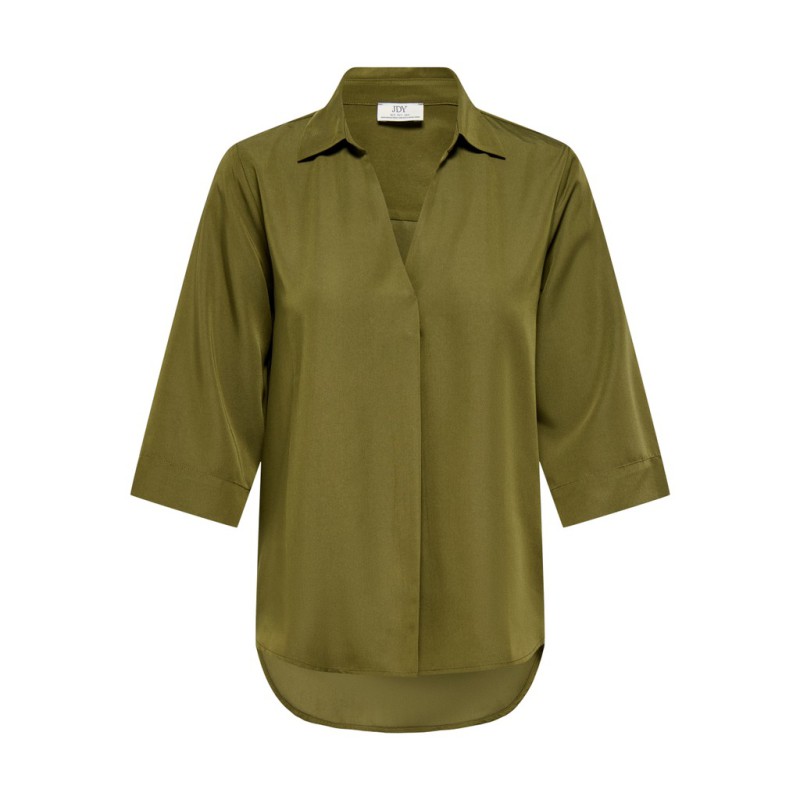 JDY Dolly 3/4 v-hals top - Dark Olive