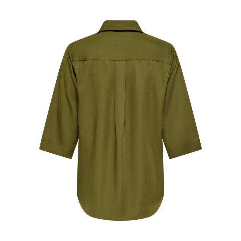 JDY Dolly 3/4 v-hals top - Dark Olive
