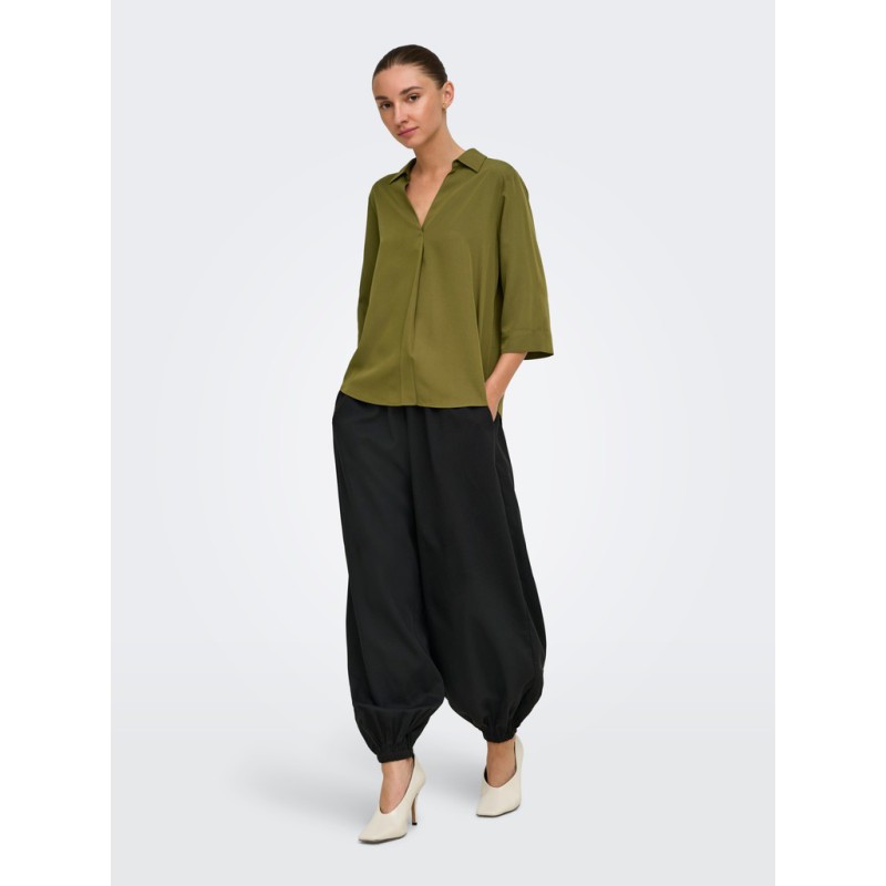 JDY Dolly 3/4 v-hals top - Dark Olive