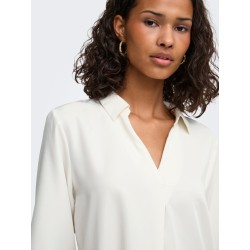 JDY Dolly 3/4 v-hals top - Hvid