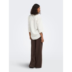 JDY Dolly 3/4 v-hals top - Hvid