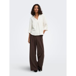 JDY Dolly 3/4 v-hals top - Hvid