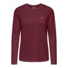 JDY Pisa langærmet print bluse - Windsor Wine BITTERSWEET HEART