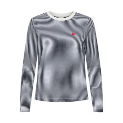 JDY Pisa langærmet print bluse - Cloud Dancer / Sky Captain