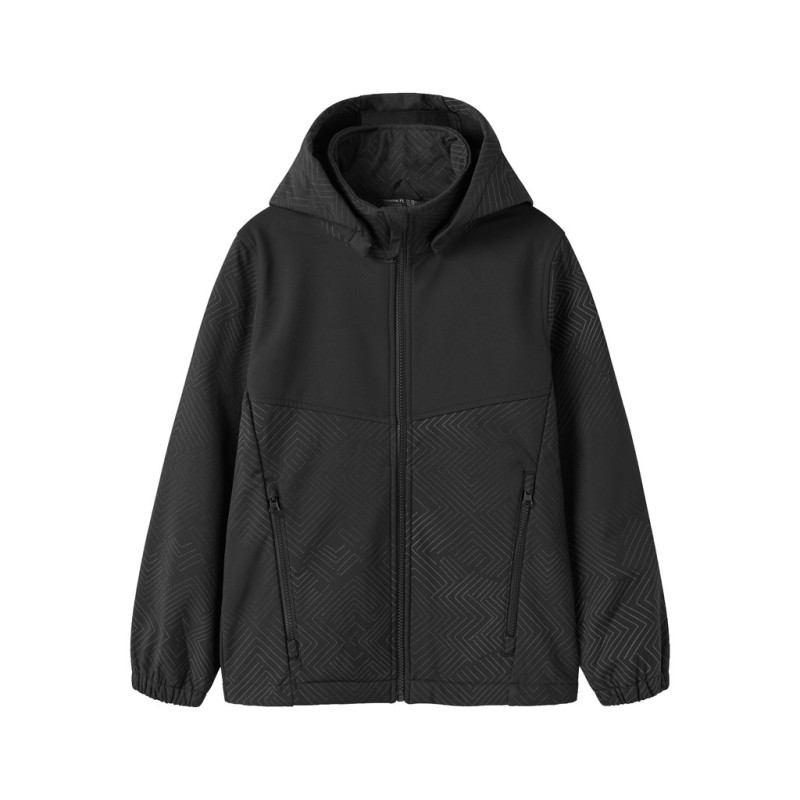 NAME IT Kids Alfa softshell jakke - Sort