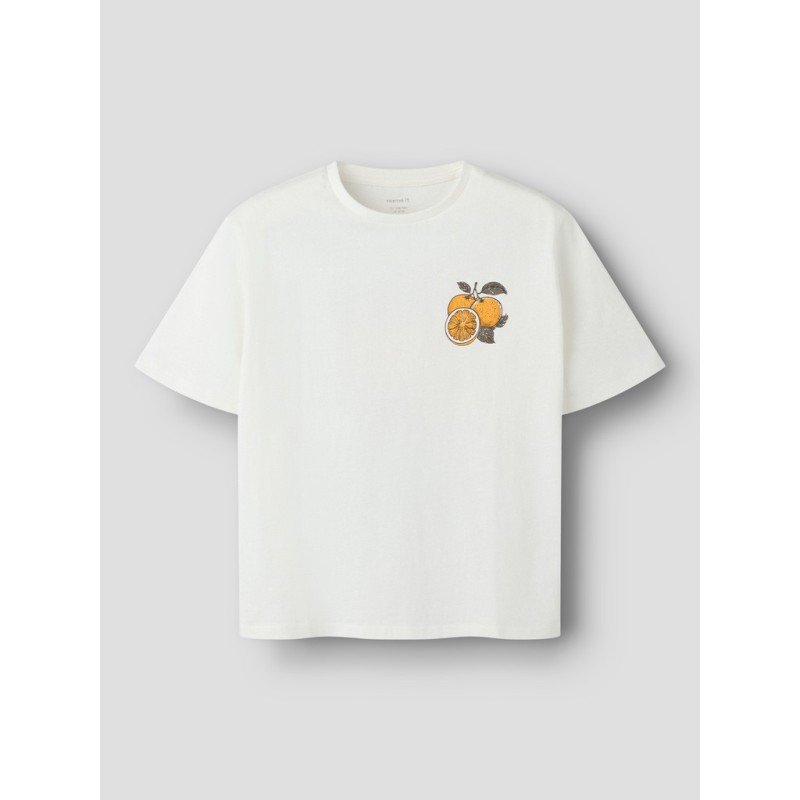 NAME IT Kids Lion kortærmet t-shirt - Cloud Dancer