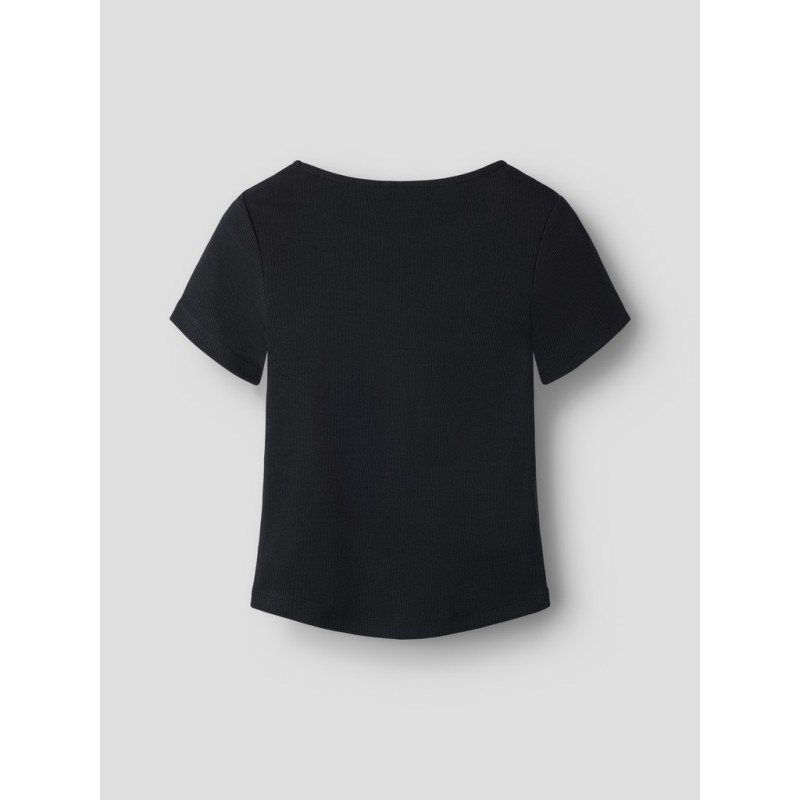 NAME IT Kids Lena kortærmet slim top - Black Beauty