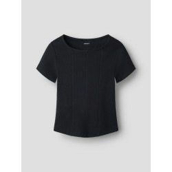 NAME IT Kids Lena kortærmet slim top - Black Beauty