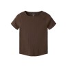 NAME IT Kids Lena kortærmet slim top - Chocolate Brown