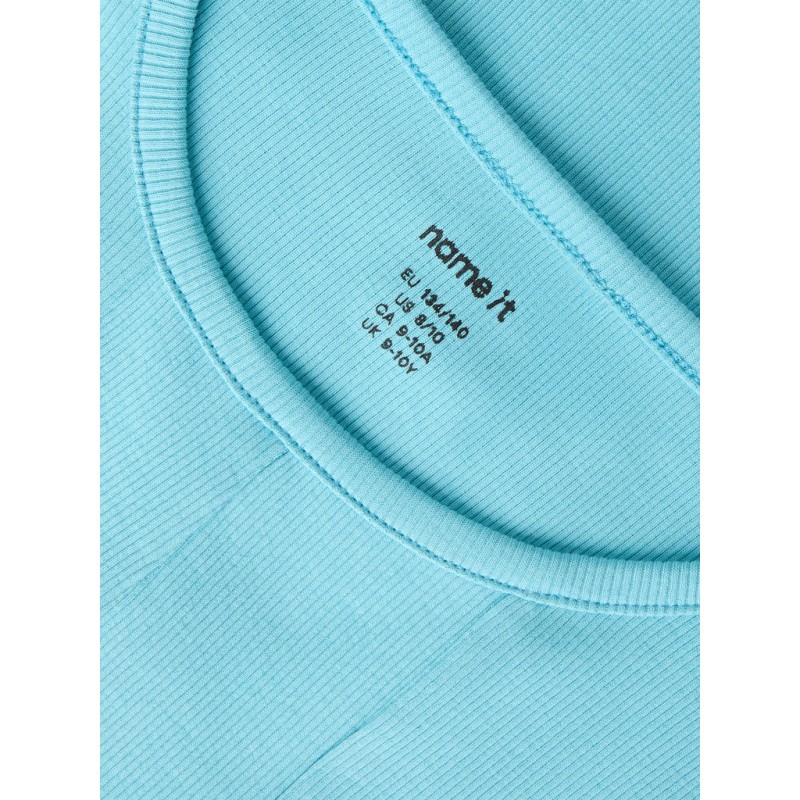 NAME IT Kids Lena kortærmet slim top - Milky Blue