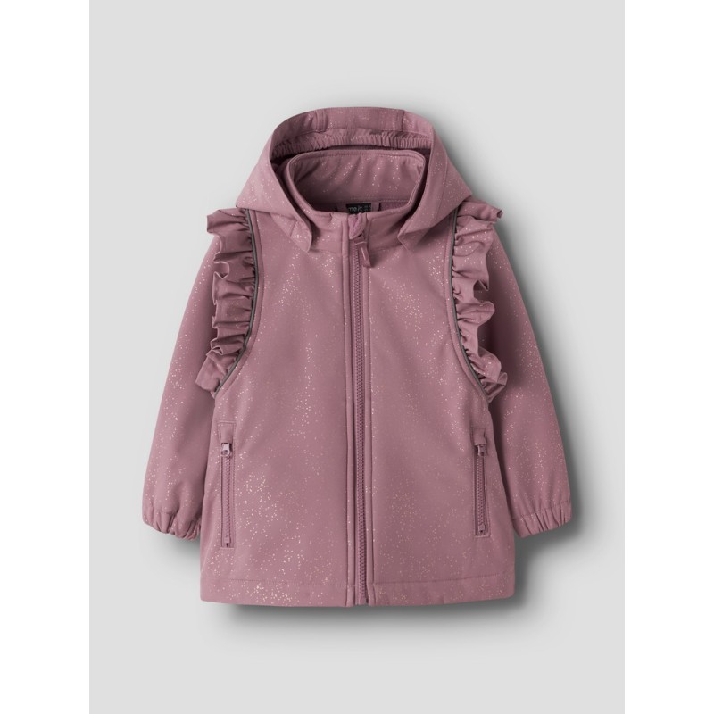 NAME IT Mini Alfa softshell flæse jakke - Wistful Mauve