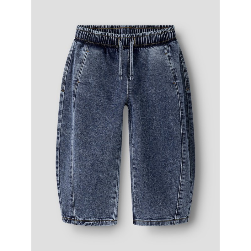 NAME IT Mini Ben barrel denim jeans - Medium Blue Denim