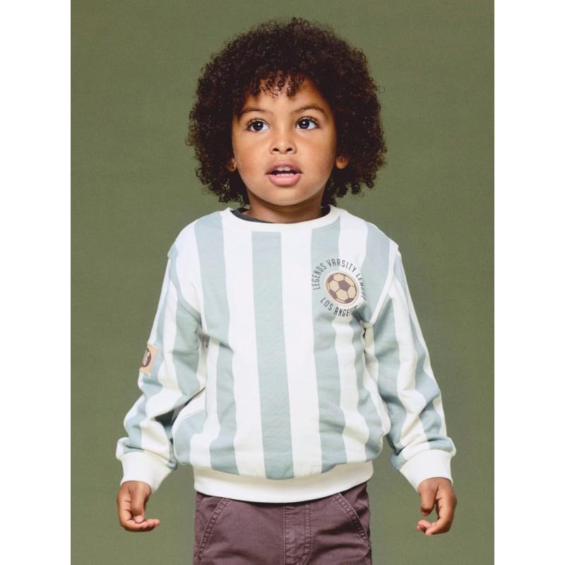 NAME IT Mini Lane langærmet sweatshirt - Antique White