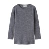 NAME IT Mini Wax uld rib langærmet bluse -  Folkstone Gray